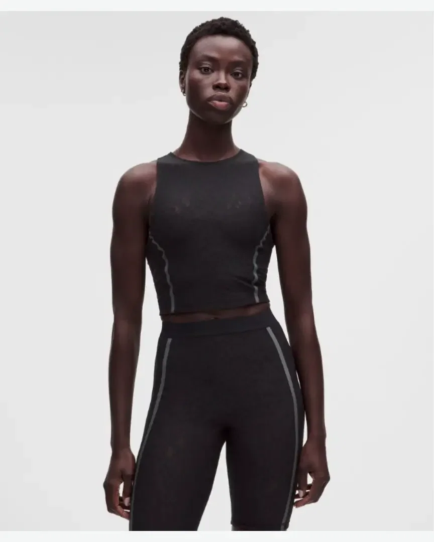 Lululemon débardeur court à empiècements en dentelle Femme