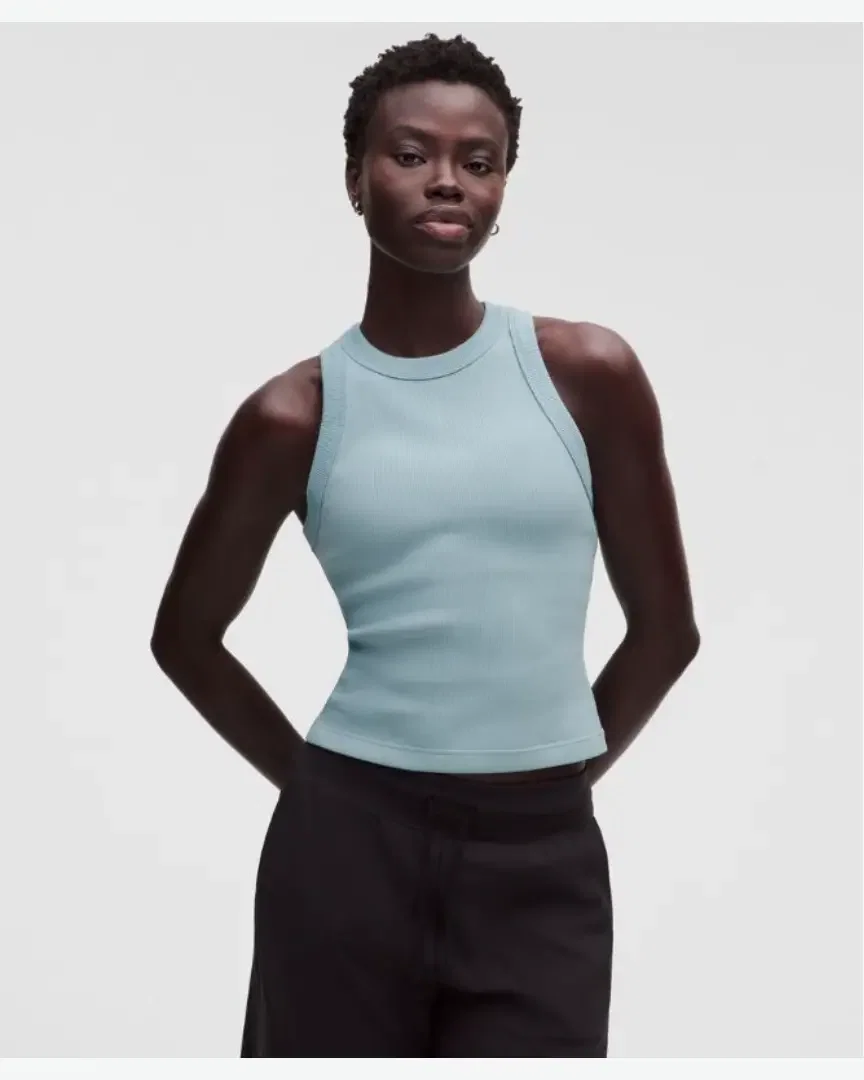 Lululemon débardeur dos nageur en coton épais côtelé Femme