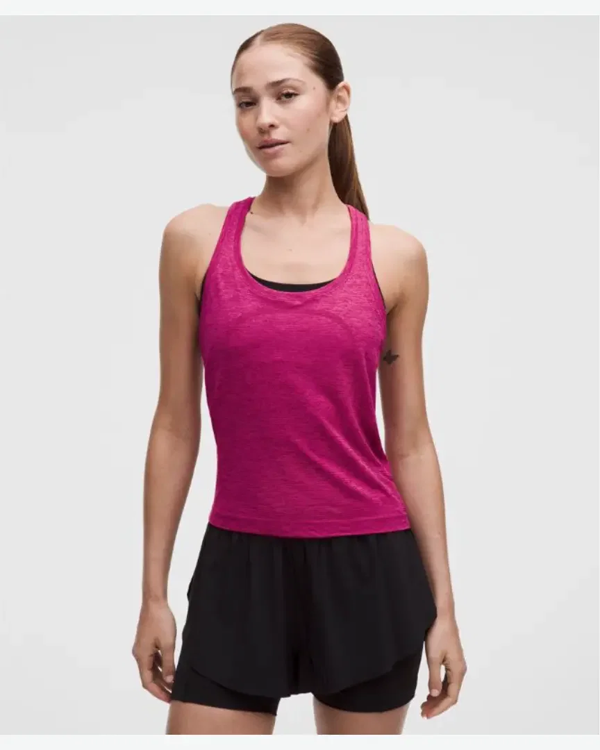 Lululemon débardeur col rond à dos nageur swiftly tech 2 longueur taille Femme
