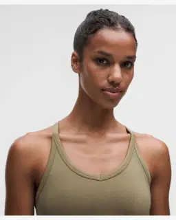 Lululemon débardeur entraînement get low à dos croisé maintien léger, bonnets b/c Femme – 4/5