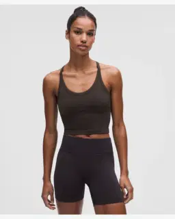 Lululemon débardeur entraînement get low à dos croisé maintien léger, bonnets b/c Femme – 1/5