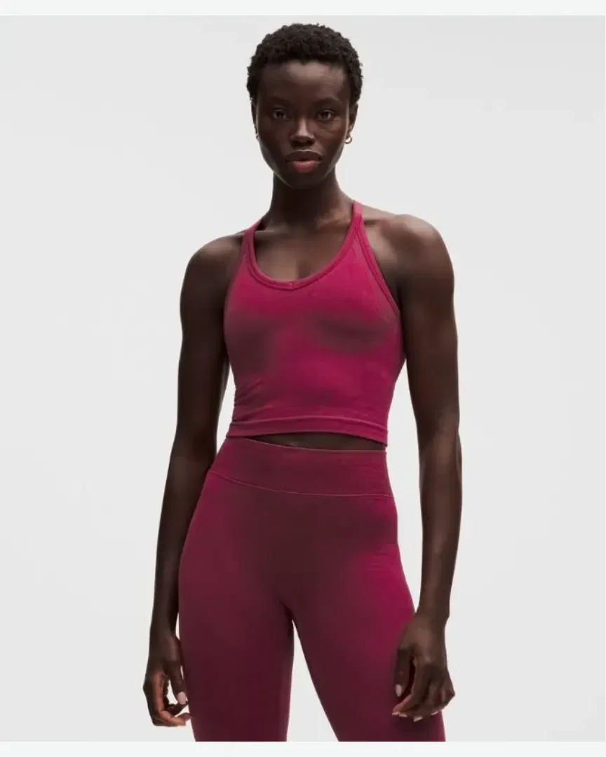 Lululemon débardeur entraînement get low à dos croisé maintien léger, bonnets b/c Femme