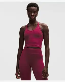 Lululemon débardeur entraînement get low à dos croisé maintien léger, bonnets b/c Femme – 1/5