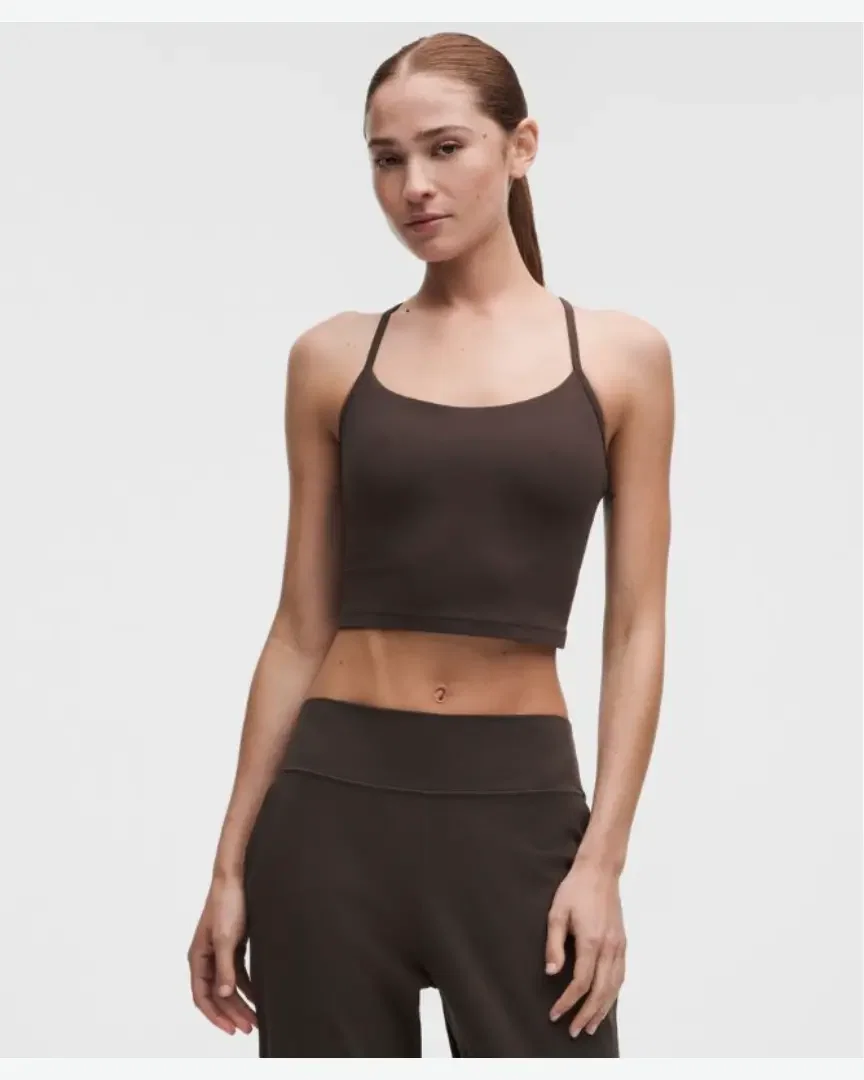 Lululemon débardeur flow y court maintien léger, bonnets b/c Femme