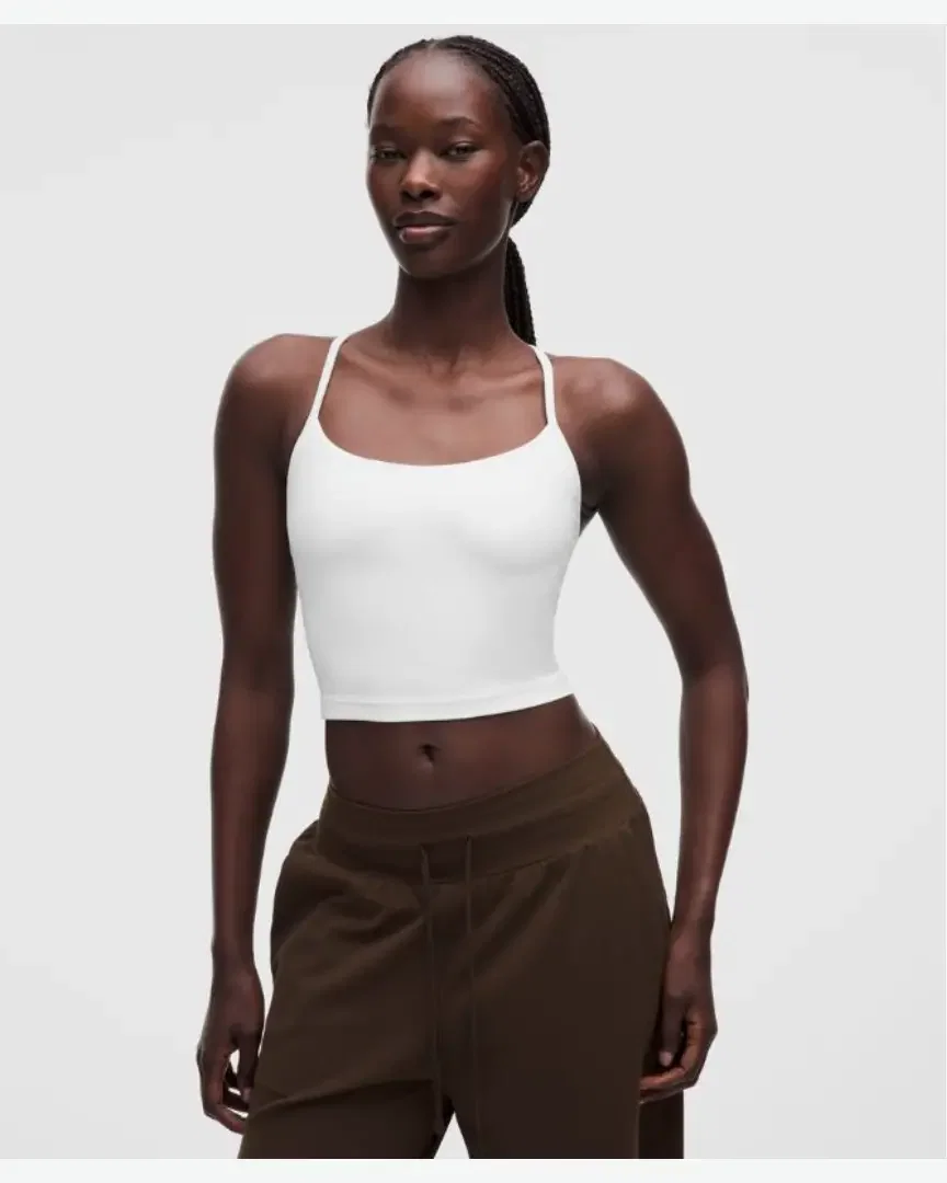 Lululemon Débardeur Flow Y Court Maintien Léger, Bonnets B/C W