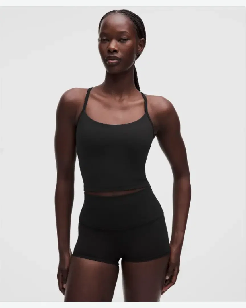 Lululemon Débardeur Flow Y Court Maintien Léger, Bonnets B/C W
