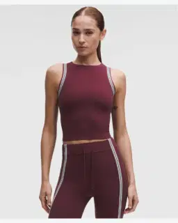 Lululemon débardeur groove à col montant finitions rayées Femme – 1/5