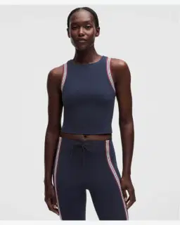 Lululemon débardeur groove à col montant finitions rayées Femme – 1/5