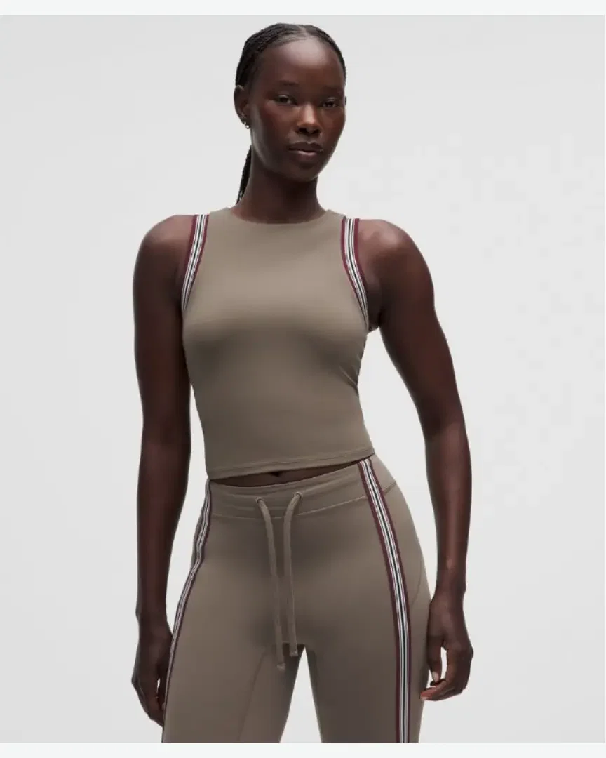 Lululemon Débardeur Groove À Col Montant Finitions Rayées W