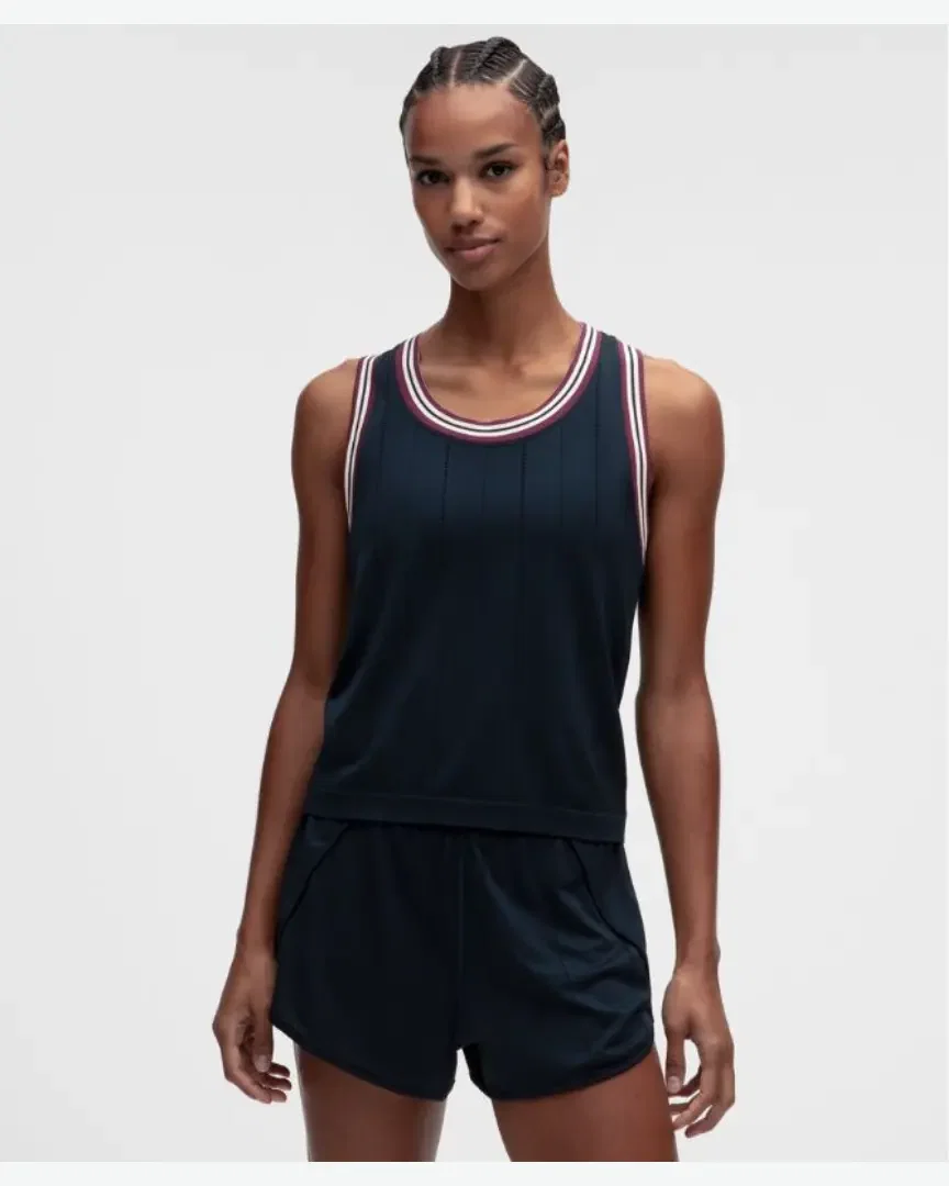 Lululemon débardeur sans coutures à bords contrastés Femme