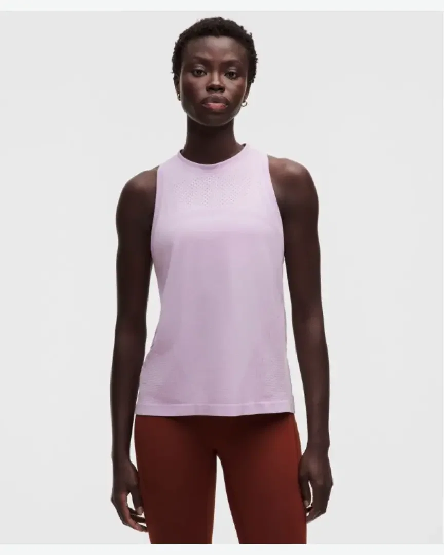 Lululemon débardeur swiftly relaxed longueur hanche logo Femme