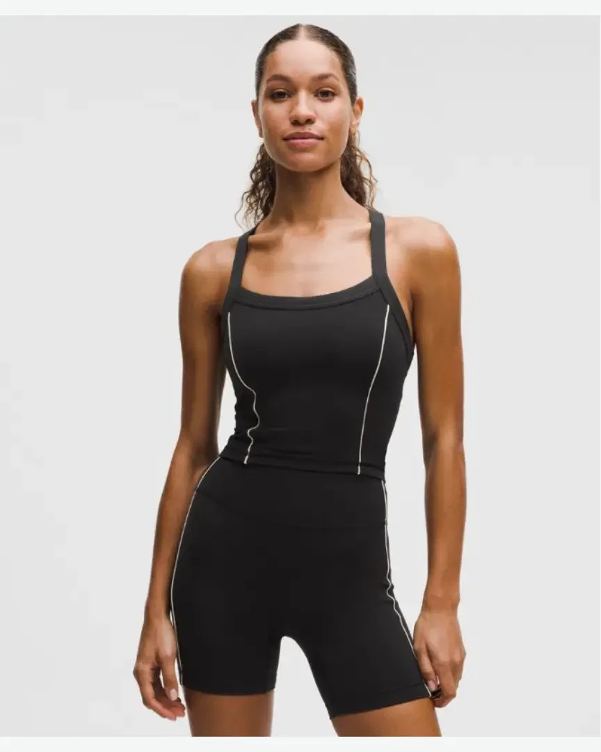 Lululemon Débardeur Wunder Train À Bretelles Finitions Passepoilées Maintien Léger, Bonnets B/C W