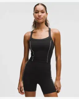 Lululemon débardeur wunder train à bretelles finitions passepoilées maintien léger, bonnets b/c Femme – 1/5
