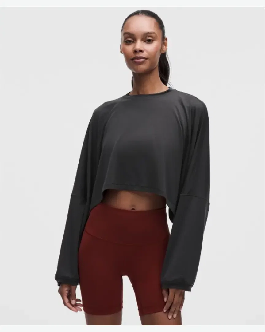 Lululemon easyset relaxed-fit cropped long-sleeve shirt Femme