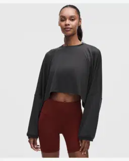 Lululemon easyset relaxed-fit cropped long-sleeve shirt Femme – 1/5