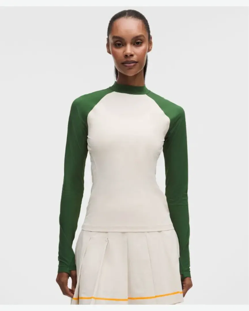 Lululemon haut à manches longues avec col montant protection uv Femme