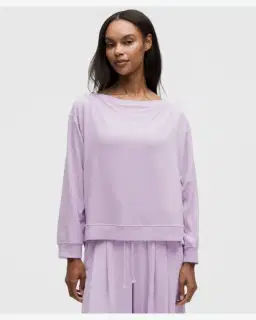 Lululemon haut becalm oversize à manches longues col bateau Femme – 1/5