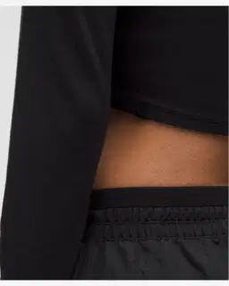 Lululemon haut court à manches longues hold tight à ourlet droit Femme – 5/5