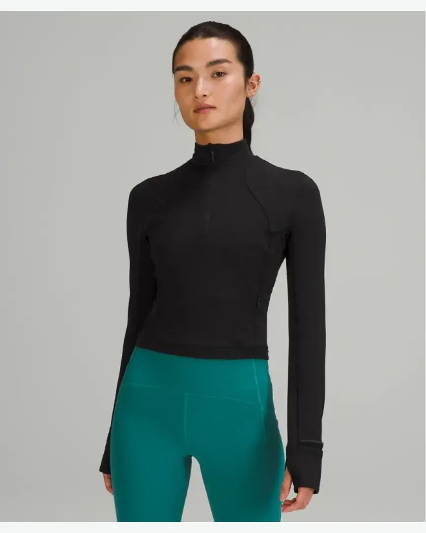 Lululemon Haut De Course It's Rulu Demi-Zippé Court W