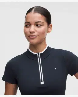 Lululemon haut de golf en maille à col montant manches courtes Femme – 4/5