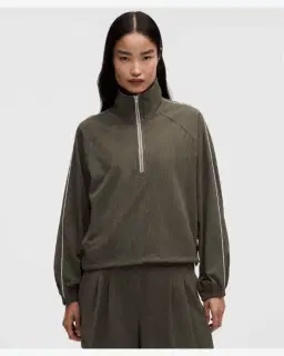 Lululemon haut demi-zippé à col montant en seersucker Femme – 1/5