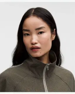 Lululemon haut demi-zippé à col montant en seersucker Femme – 4/5
