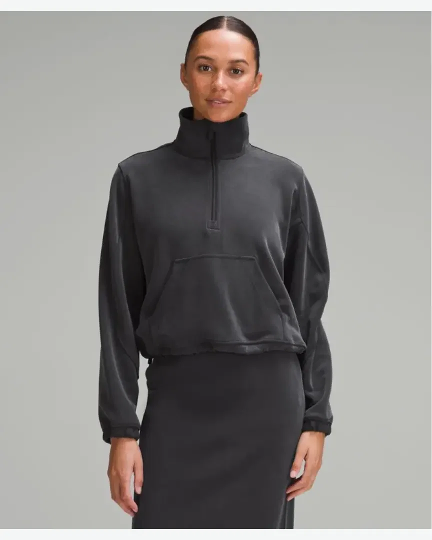 Lululemon haut demi-zippé brossé Femme