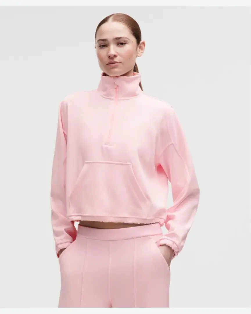 Lululemon haut demi-zippé brossé Femme