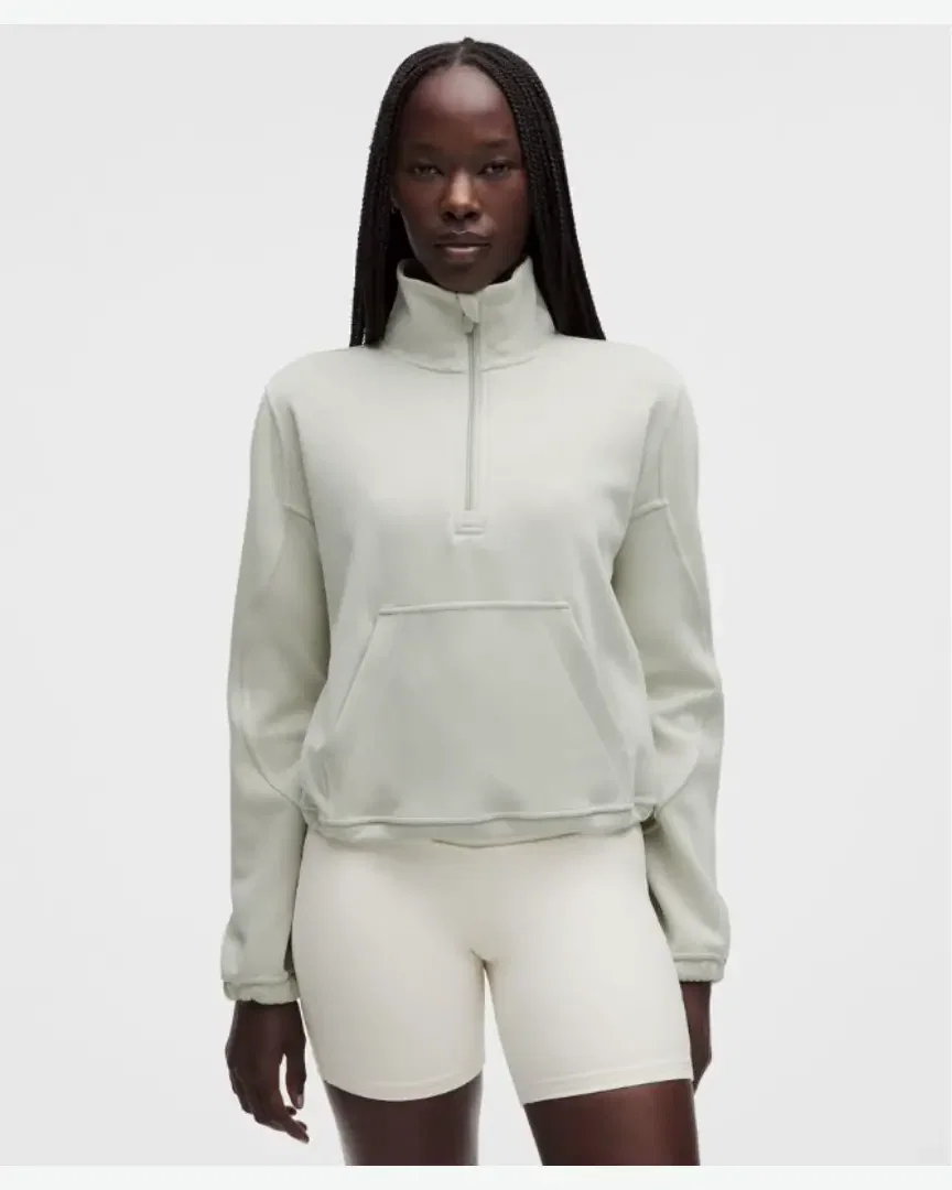 Lululemon haut demi-zippé brossé Femme