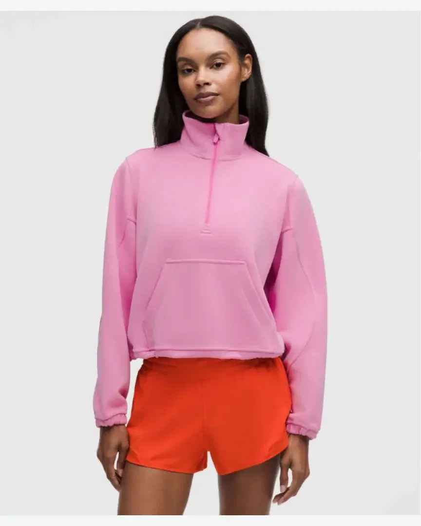 Lululemon haut demi-zippé brossé Femme