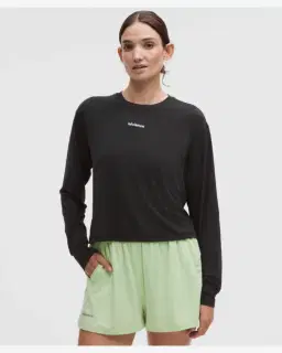 Lululemon haut entraînement manches longues en jersey wordmark Femme – 1/5