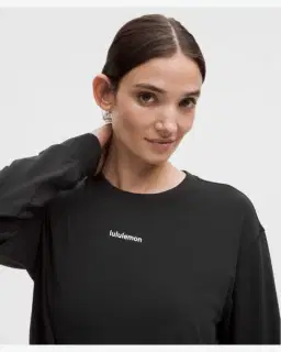 Lululemon haut entraînement manches longues en jersey wordmark Femme – 4/5