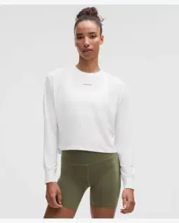 Lululemon haut entraînement manches longues en jersey wordmark Femme – 1/5