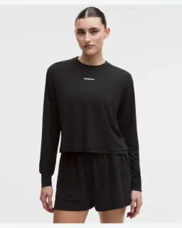 Lululemon haut entraînement manches longues en jersey wordmark Femme – 1/5