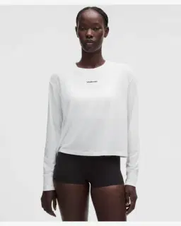 Lululemon haut entraînement manches longues en jersey wordmark Femme – 1/5