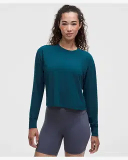 Lululemon haut entraînement manches longues en jersey wordmark Femme – 1/5