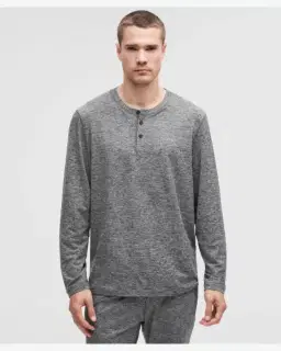 Lululemon haut henley manches longues soft jersey Homme – 1/5