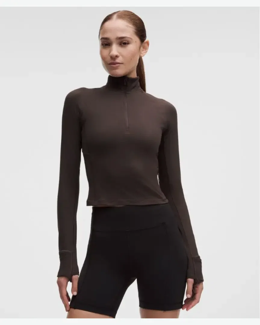 Lululemon Haut It's Rulu Demi-Zippé Court W