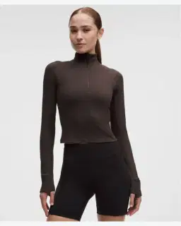 Lululemon haut it's rulu demi-zippé court Femme – 1/5