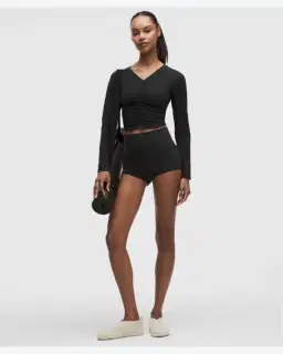 Lululemon haut manches longues col v froncé au centre all it takes Femme – 2/5
