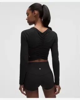 Lululemon haut manches longues col v froncé au centre all it takes Femme – 3/5