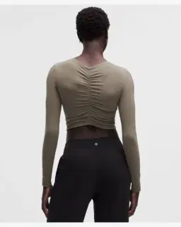 Lululemon haut manches longues col v froncé au centre all it takes Femme – 3/5