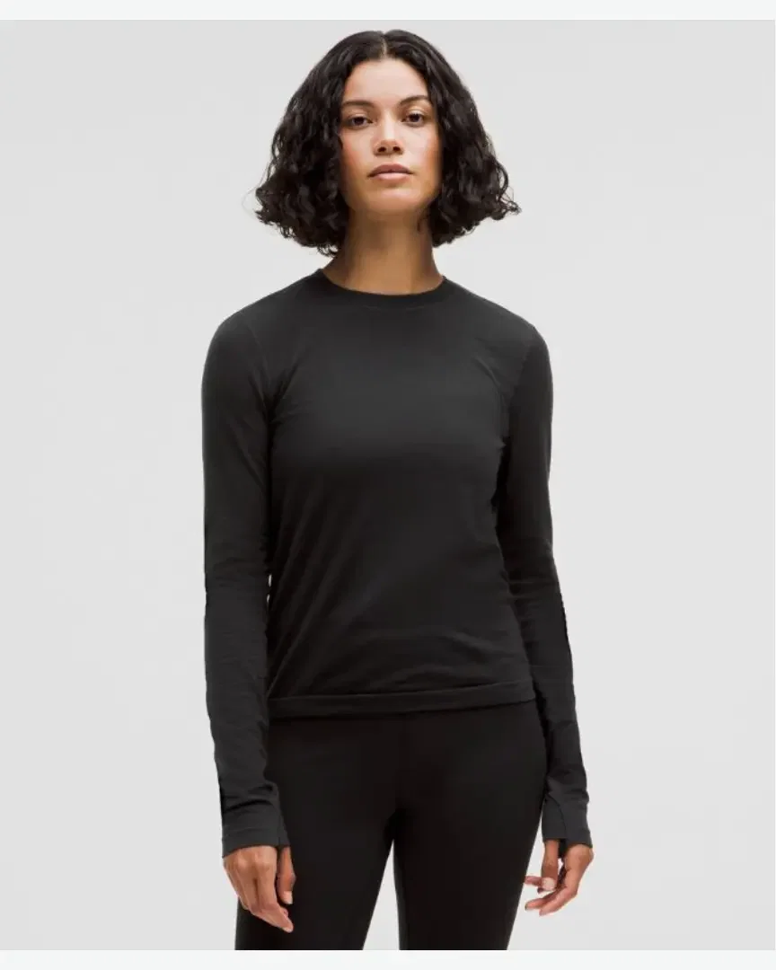 Lululemon Haut Manches Longues Swiftly En Laine Longueur Hanche W