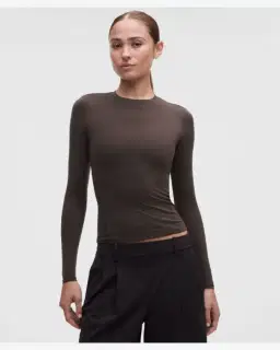 Lululemon haut manches longues wundermost à col rond en ultra-soft nulu Femme – 1/6