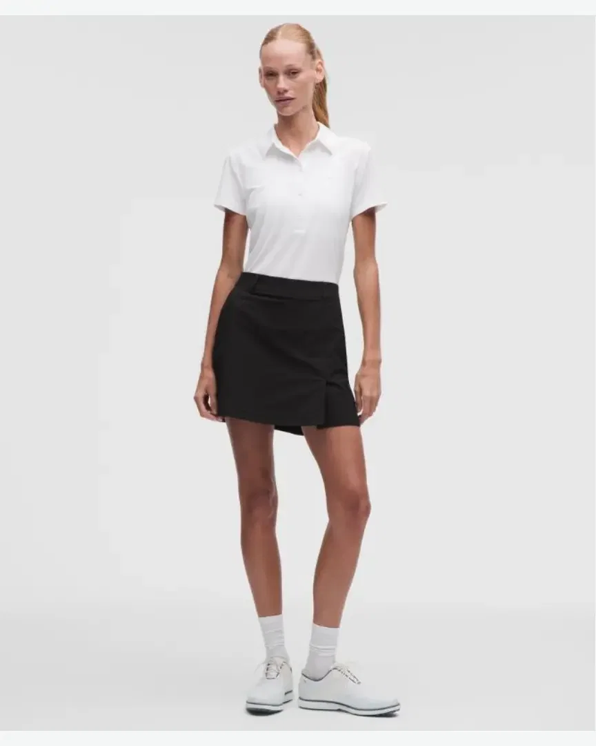 Lululemon Jupe De Golf Plissée À L'avant En Sergé Extensible Logo Brodé W