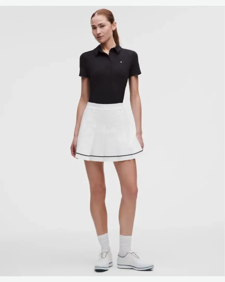 Lululemon jupe de golf trapèze taille haute à plis creux Femme