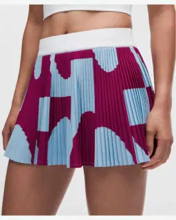 Lululemon jupe de tennis plissée repleat taille haute détails contrastés Femme – 4/5