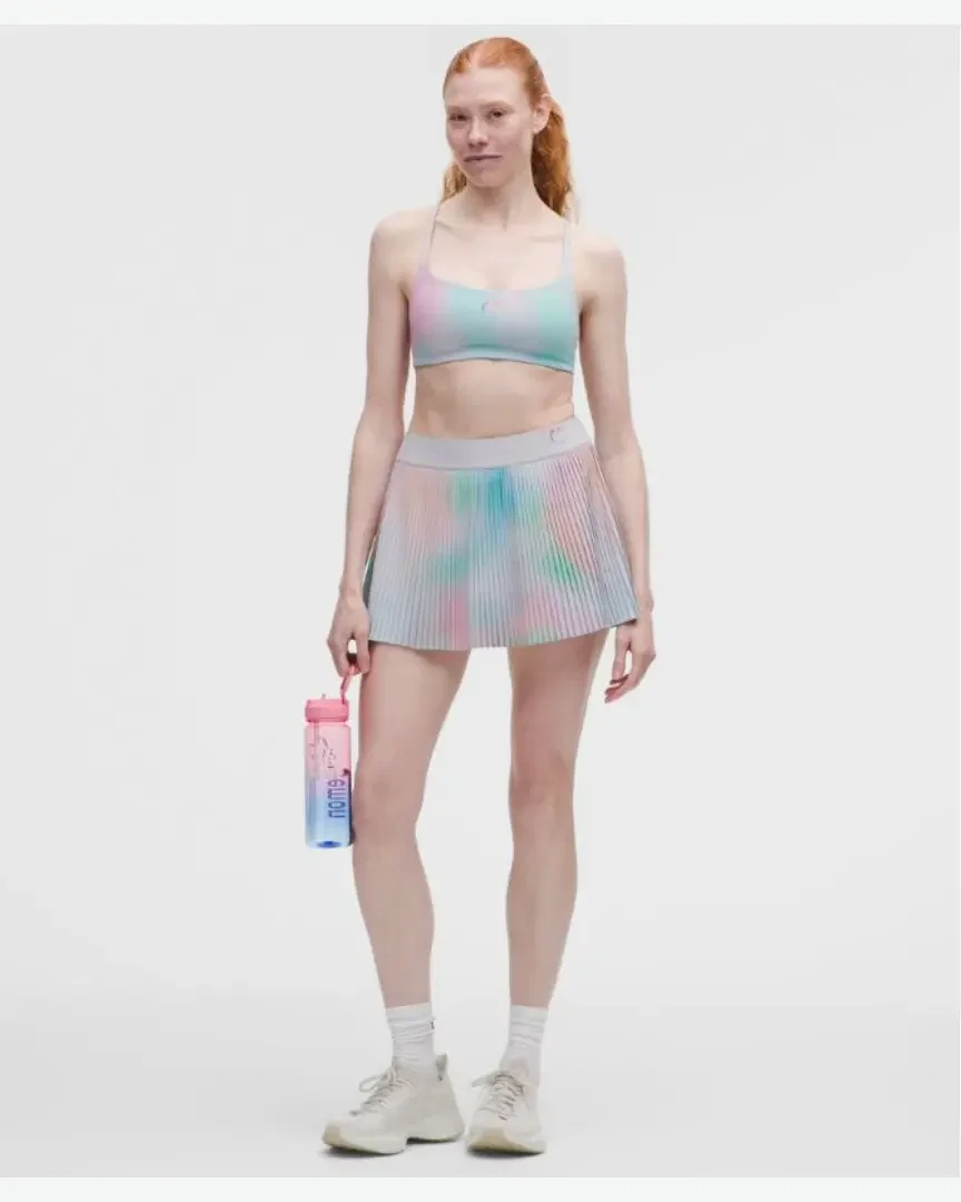 Lululemon jupe de tennis plissée repleat taille haute pride Femme