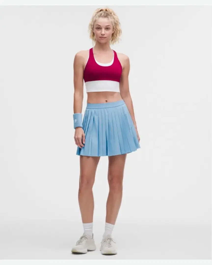 Lululemon jupe de tennis plissée taille haute longue Femme