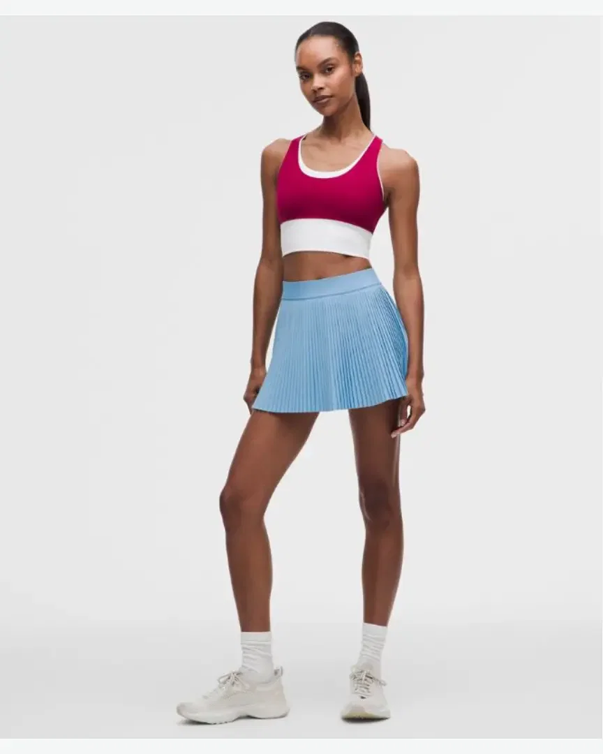 Lululemon jupe de tennis plissée repleat taille haute pride Femme